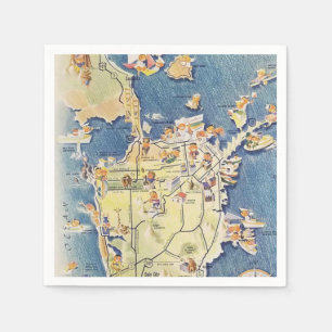 San Francisco's Tarantino Map Napkins