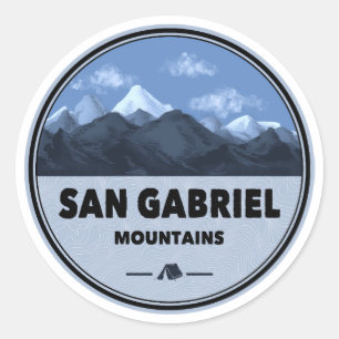 San Gabriel Mountains California Camping Classic Round Sticker