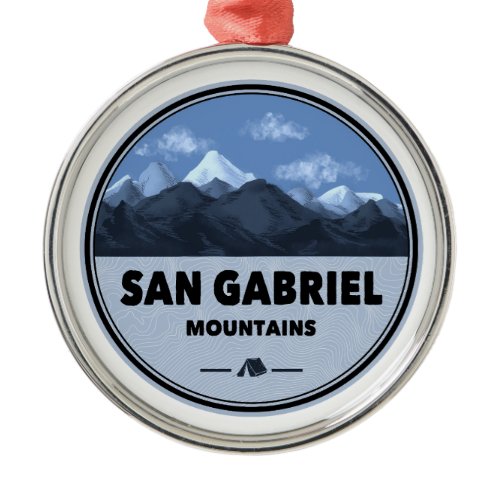 San Gabriel Mountains California Camping Metal Ornament