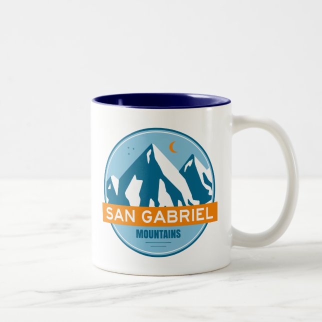San Gabriel Mountains California Two-Tone Coffee Mug (Right)