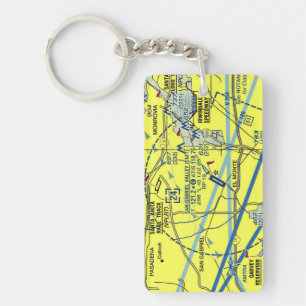 San Gabriel Valley Airport chart / taxi diagram Keychain