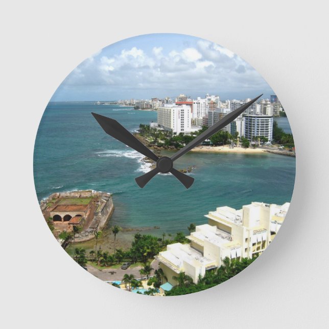 San Geronimo, Condado, Puerto Rico by Galina - Round Clock (Front)