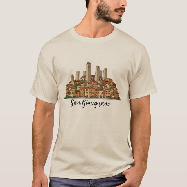 San Gimignano Italy Tuscany Travel T-Shirt (Front)