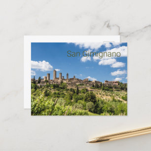 San Gimignano Tuscany Italy Panorama Souvenir Holiday Postcard