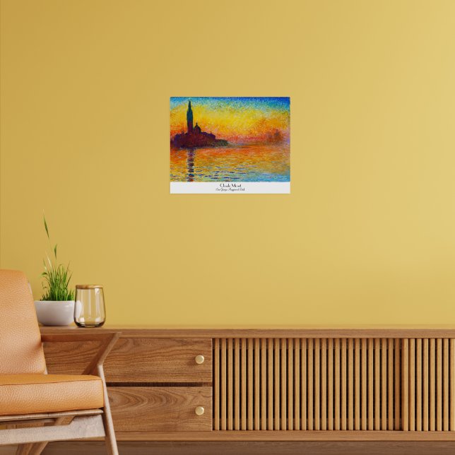 San Giorgio Maggiore at Dusk Claude Monet Poster | Zazzle