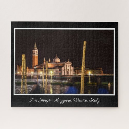 San Giorgio Maggiore at Night Venice Italy  Jigsaw Puzzle