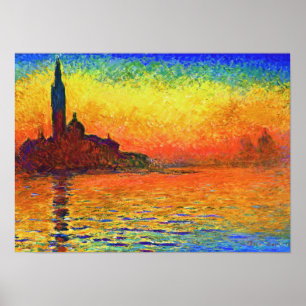 San Giorgio Maggiore II by Claude Monet Poster