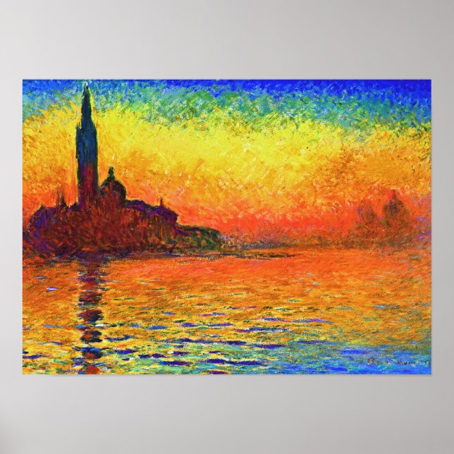 San Giorgio Maggiore II by Claude Monet Poster (Front)