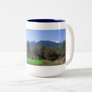 San Gorgonio Wilderness Panorama Two-Tone Coffee Mug