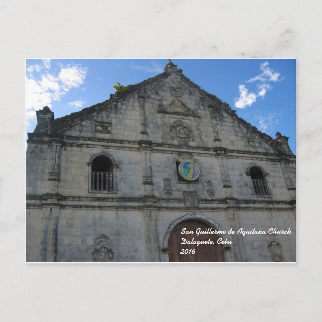 San Guillermo de Aquitana Church Cebu Postcard (Front)