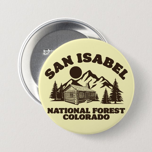San Isabel National Forest Colorado Button (Front & Back)