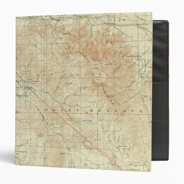 San Jacinto quadrangle showing San Andreas Rift 3 Ring Binder (Front/Inside)