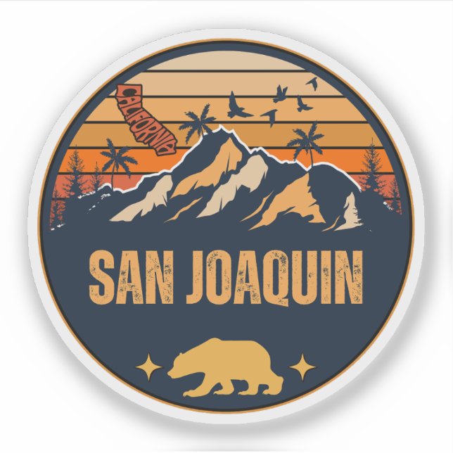 San Joaquin, California Sticker (Front)