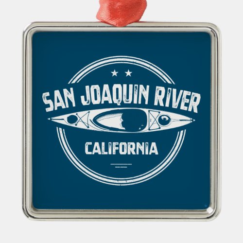 San Joaquin River California Kayaking Metal Ornament