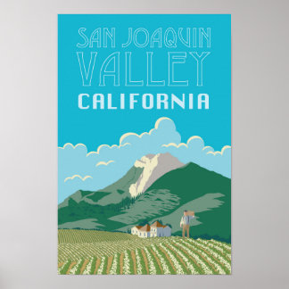 San Joaquin Valley California Travel Poster