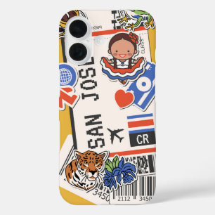 San José Boarding Pass – Costa Rica Culture Travel iPhone 16 Case