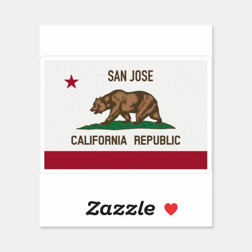 San Jose CA Flag Sticker
