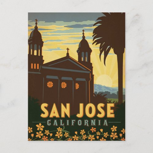 San Jose CA Postcard