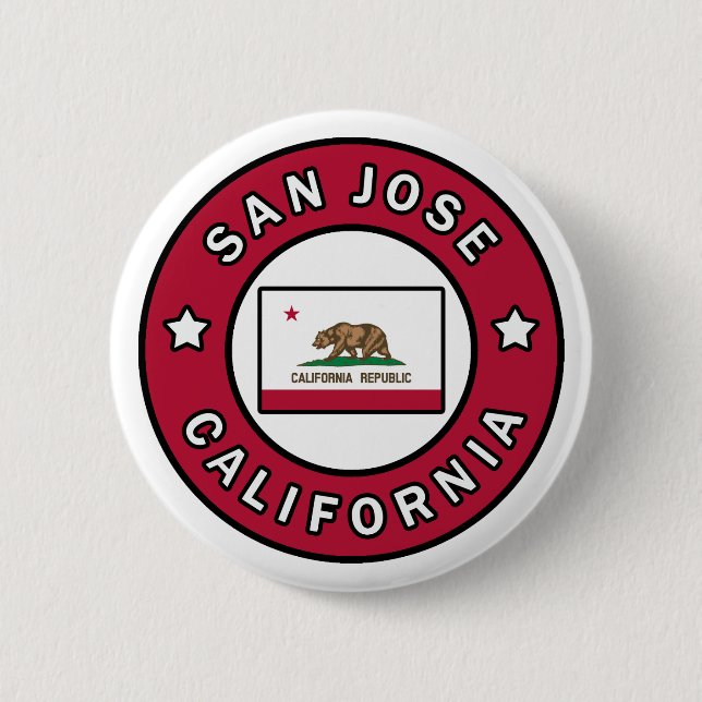 San Jose California Button (Front)