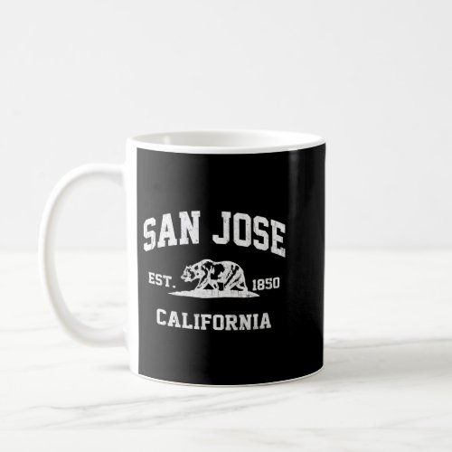 San Jose California CA vintage State Athletic Styl Coffee Mug
