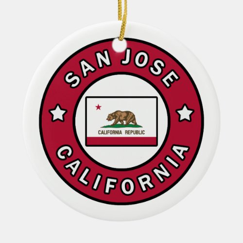 San Jose California Ceramic Ornament
