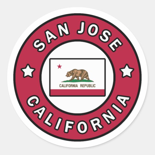 San Jose California Classic Round Sticker