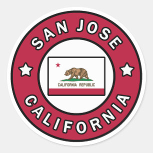 San Jose California Classic Round Sticker