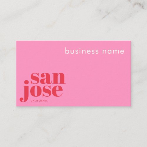 San jose California company shop Business Card