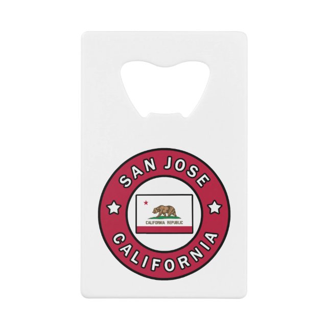 San Jose California Credit Card Bottle Opener (Front)