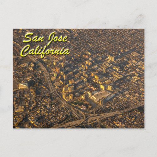 San Jose California From Above Postcard