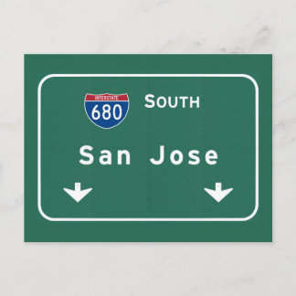 San Jose California Interstate Highway Freeway : Postcard