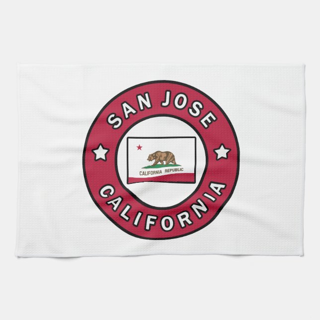 San Jose California Kitchen Towel (Horizontal)