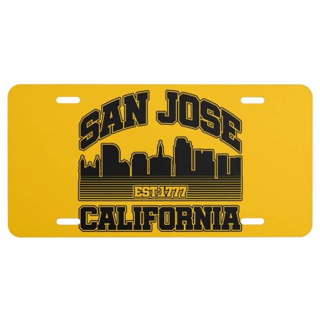 San Jose, California License Plate (Front)