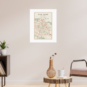 San Jose California Map Poster
