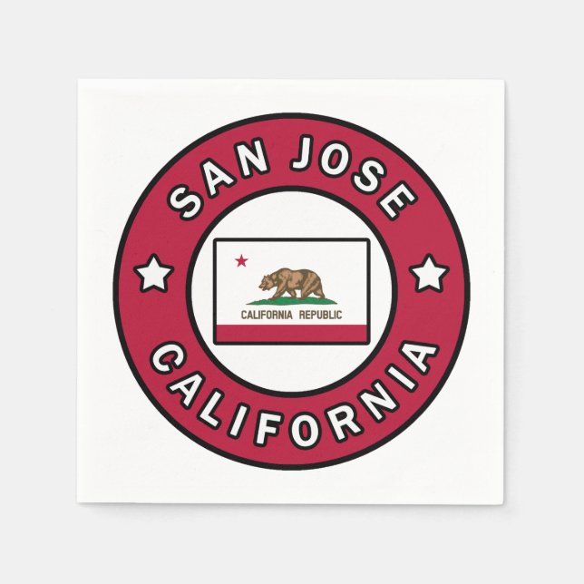 San Jose California Napkins (Front)