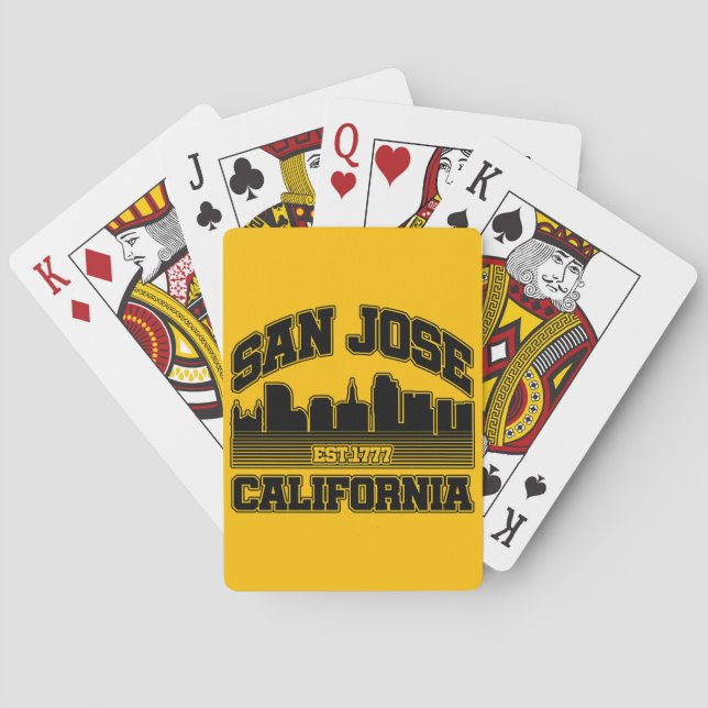 San Jose, California Poker Cards (Back)