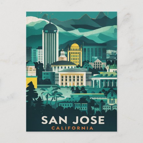 San Jose California Postcard