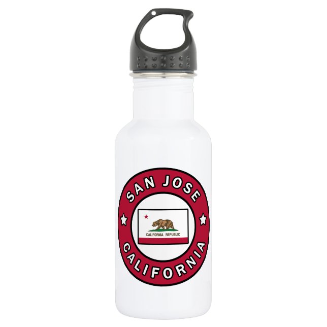 San Jose California Stainless Steel Water Bottle (Front)