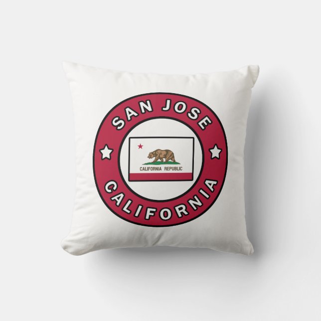 San Jose California Throw Pillow (Front)