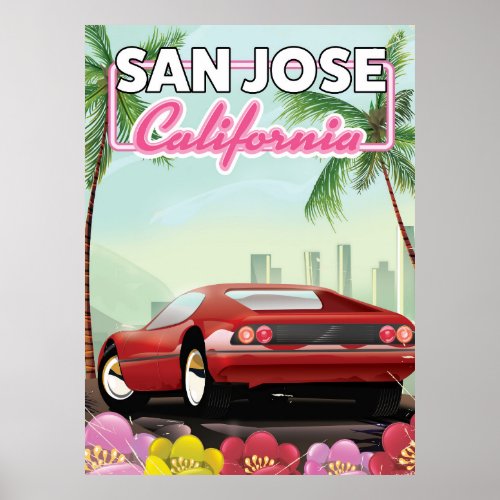 San Jose California travel poster