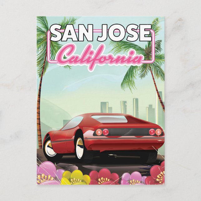 San Jose, California travel poster Postcard (Front)