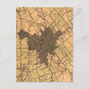 San Jose California Vintage Map Postcard