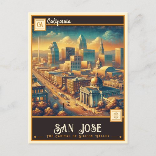 San Jose California  Vintage Postcard