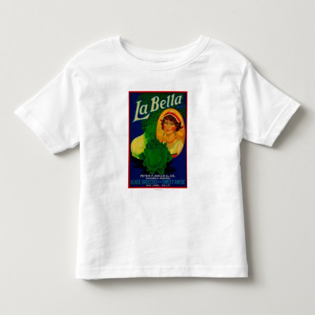 San Jose, CaliforniaLa Bella Vegetable Label Toddler T-shirt (Front)