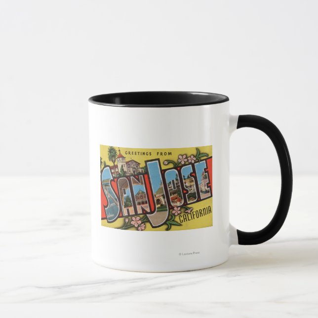 San Jose, CaliforniaLarge Letter Scenes Mug (Right)