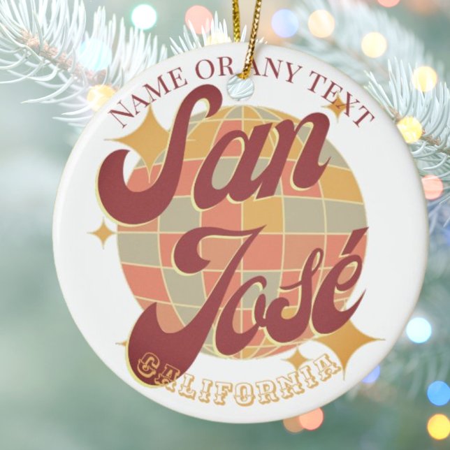 San José City California USA  Ceramic Ornament (Creator Uploaded)