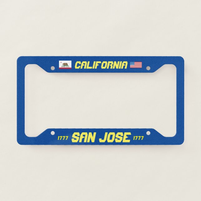San Jose Custom License Plate Frame (Front)