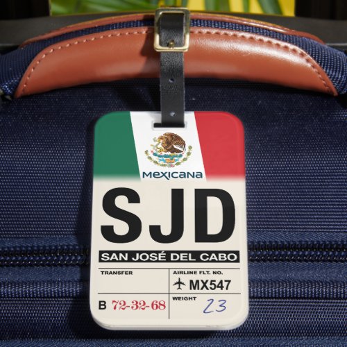 San Jos  del Cabo SJD Airline Luggage Tag