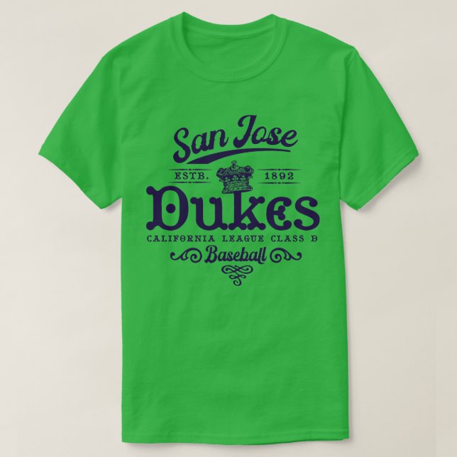 San Jose Dukes Baseball T-Shirt (Design Front)
