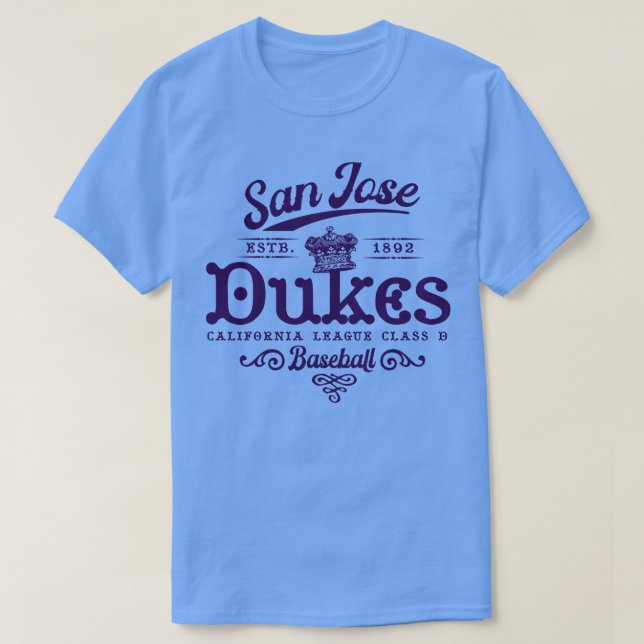 San Jose Dukes Baseball T-Shirt (Design Front)